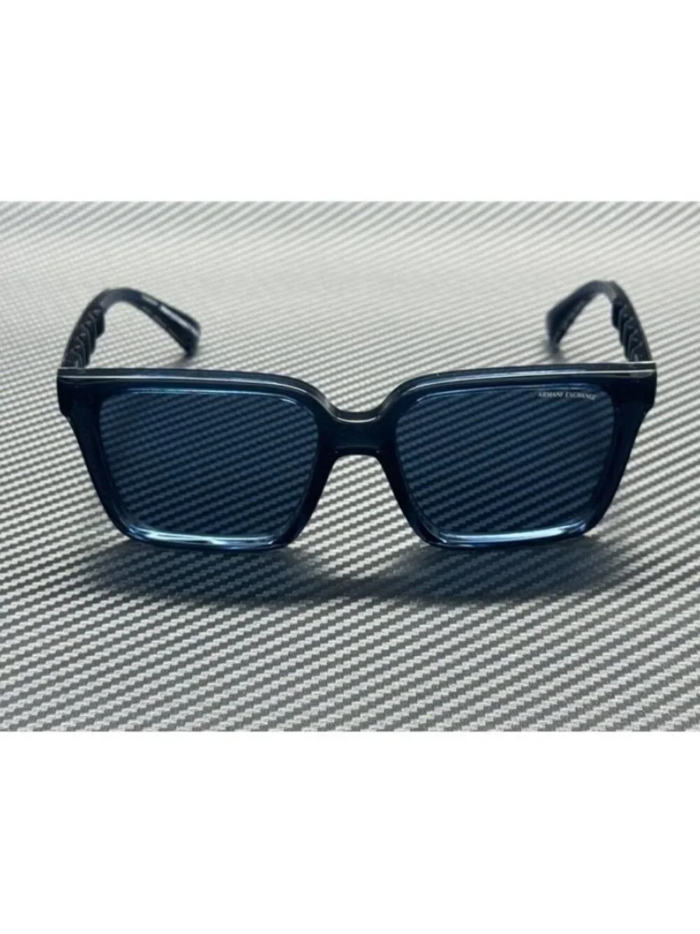 New Armani Exchange Men Blue Transparent Sunglasses 56-17-145